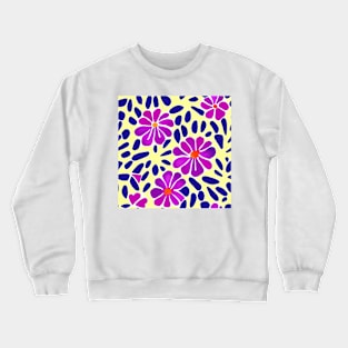 Large scale, mid-century oversized florals Crewneck Sweatshirt